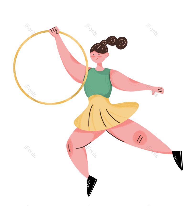 手绘人物图片,人物元素,卡通人物PNG,女生免抠素材